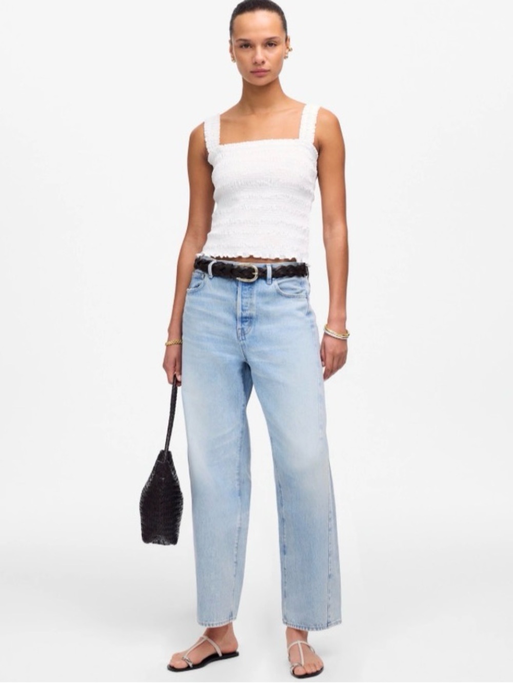 Madewell The Curvy Pieced Barrel-Leg Jean Foster Wash Women’s Jeans Size 28